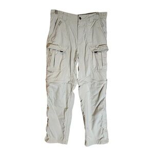 Columbia Titanium Mens Convertible Cargo Pants Nylon Zip Off Hiking Tan‎ Size 32